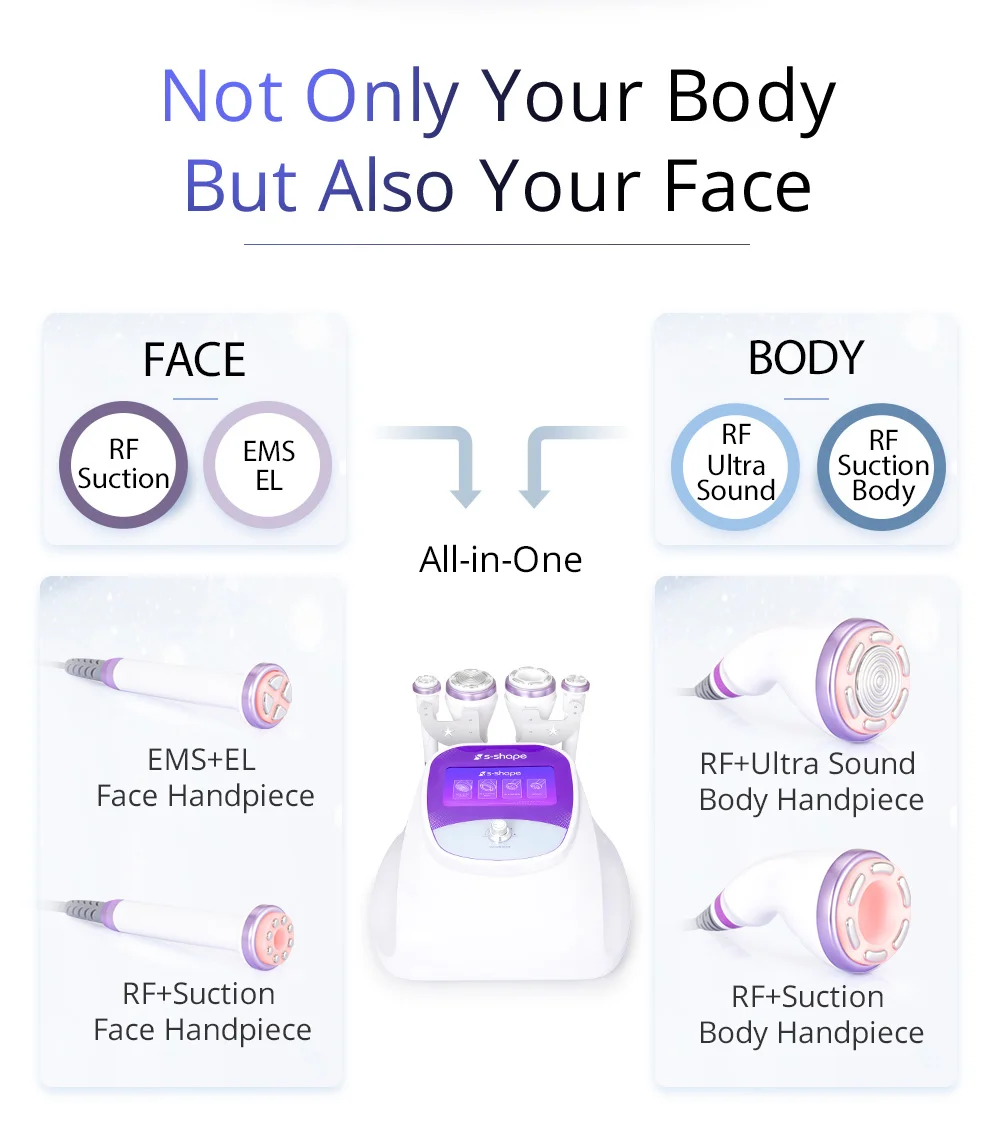 Surebeauty Best s shape cavitation machine 30k radio frequency skin tightening cavitation machine beauty salon equipment