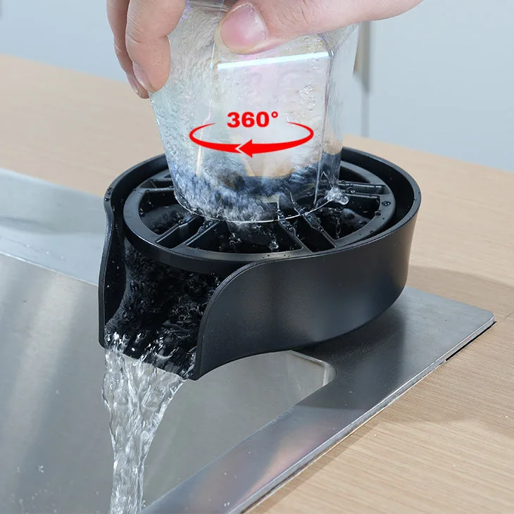 NEW Wine bottle cleaner high pressure ABS plastic stainless steel automatic rinser glass cup washer for sink kitchen bar hotel