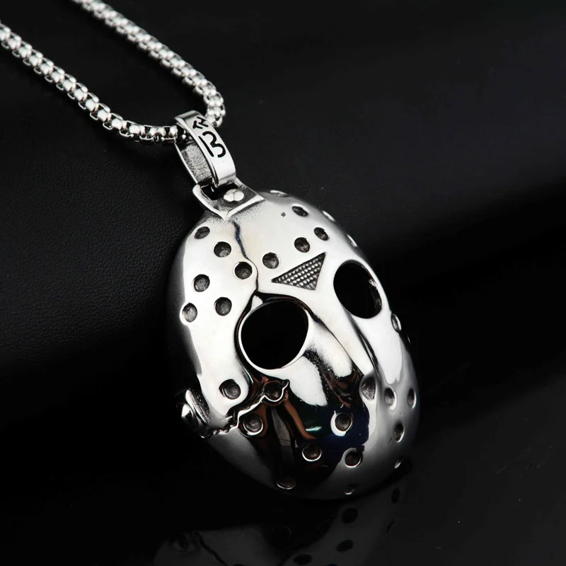 Черная маска Jason подвеска в стиле хип-хоп универсальное ожерелье из титановой стали персонализированные мужские и женские парные аксессуары