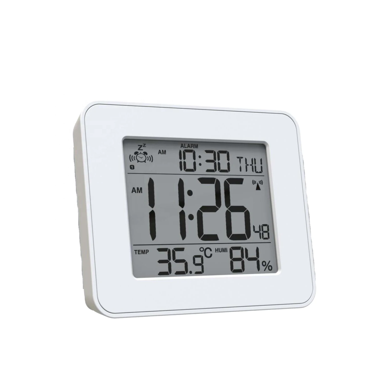 DCF MSF JJY Alarm Clock With Temperature Humidity Digital  Clock with LED Backlight Snooze (60805797919)