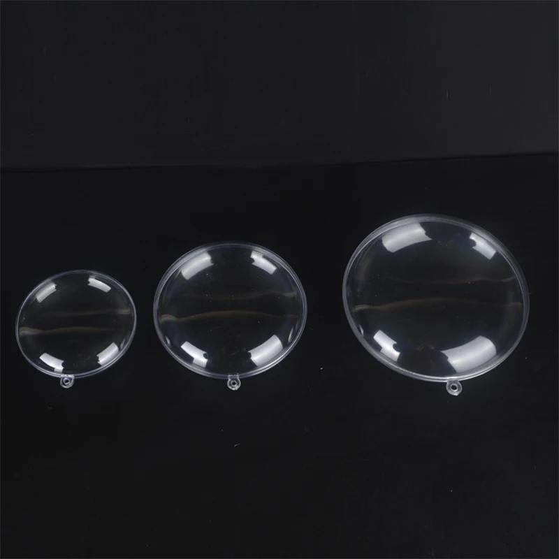 Wholesale Transparent Clear Half Ball Lens Flat Ball Ornaments Empty Clear Christmas Party Decoration Supplies