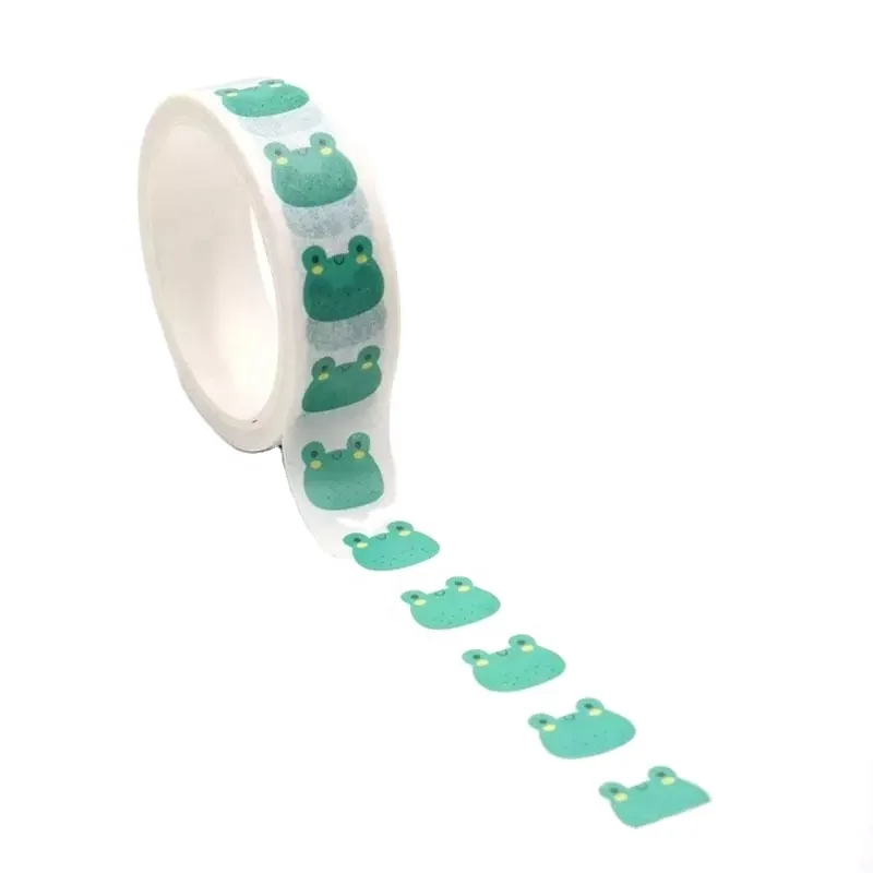 1pc Cute Frogs Washi Tape Scrapbooking Tool Adhesive Masking Tape Photo Album Decorative Washi Tape Stationery School Supplies