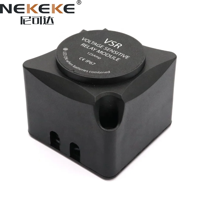 NEKEKE  Dual Battery Voltage Sensitive Relay 160 AMP Heavy Duty Selector Switch for Marine Boat Rv Vehicles