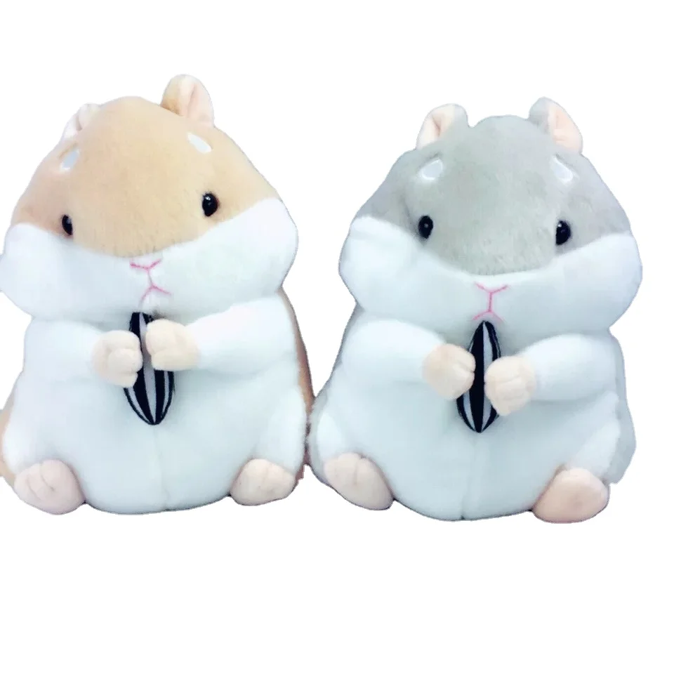 Super cute plush toy Amuse soft fat hamster stuffed doll birthday gift brown gray