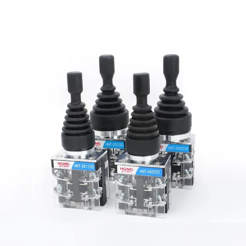 30mm Master Monolever Toggle Joystick Switches 2 Way Position Self Locking Latching Reset Momentary Cross Rocker Switches HNT201