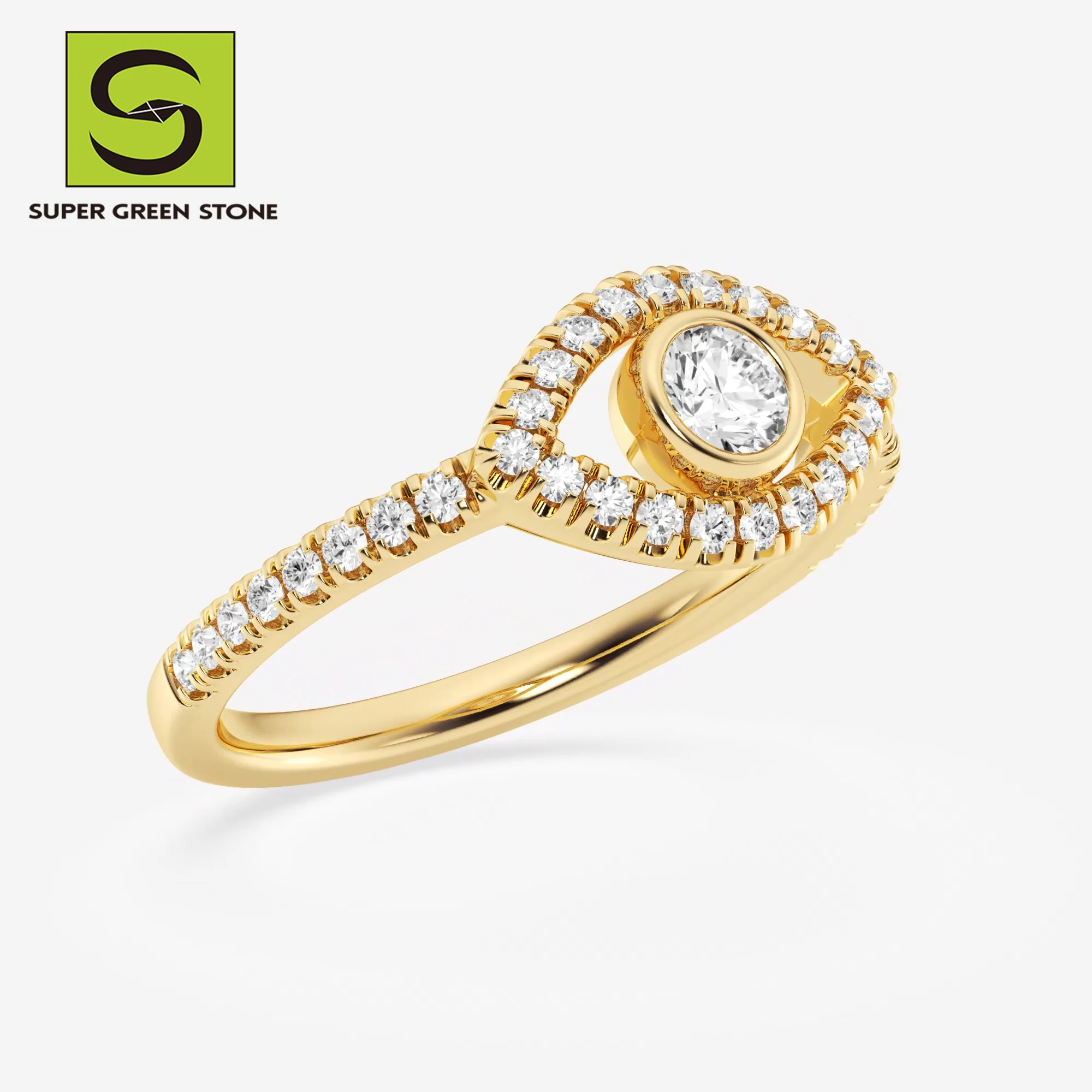 SuperGS SGSR101 1ct Jewelry Fashion 14k Gold Jewelry Friendship Rings Fashionable Charm Women Gold Tiger Shape Ring