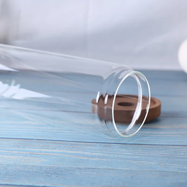 Stacked kitchen jar set clear glass jar household kitchen thickened airtight food storage jar and wooden bamboo clip cover