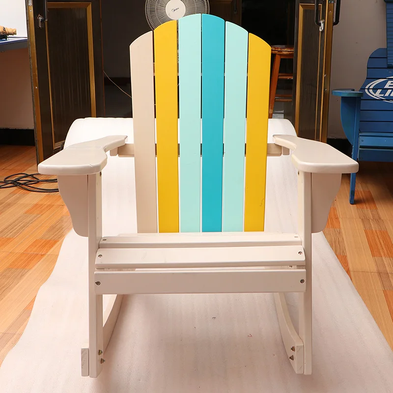 Новый американский стиль, уникальное белое Роскошное кресло-качалка для крыльца, балкона, пляжа, сада, патио, адиронский шезлонг, деревянное уличное кресло для взрослых