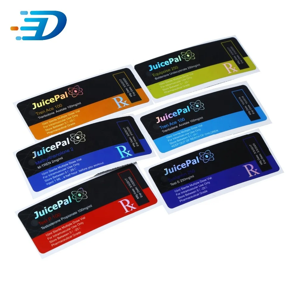 Medical Pharmaceutical  10ML Glass Vial Labels For Anabolic