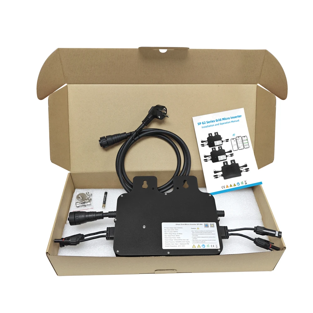 Solar Grid Micro Inverter 800W Built-in relay MPPT Plug And Play Microinverte SP800 Micro-wechselrichter 800w