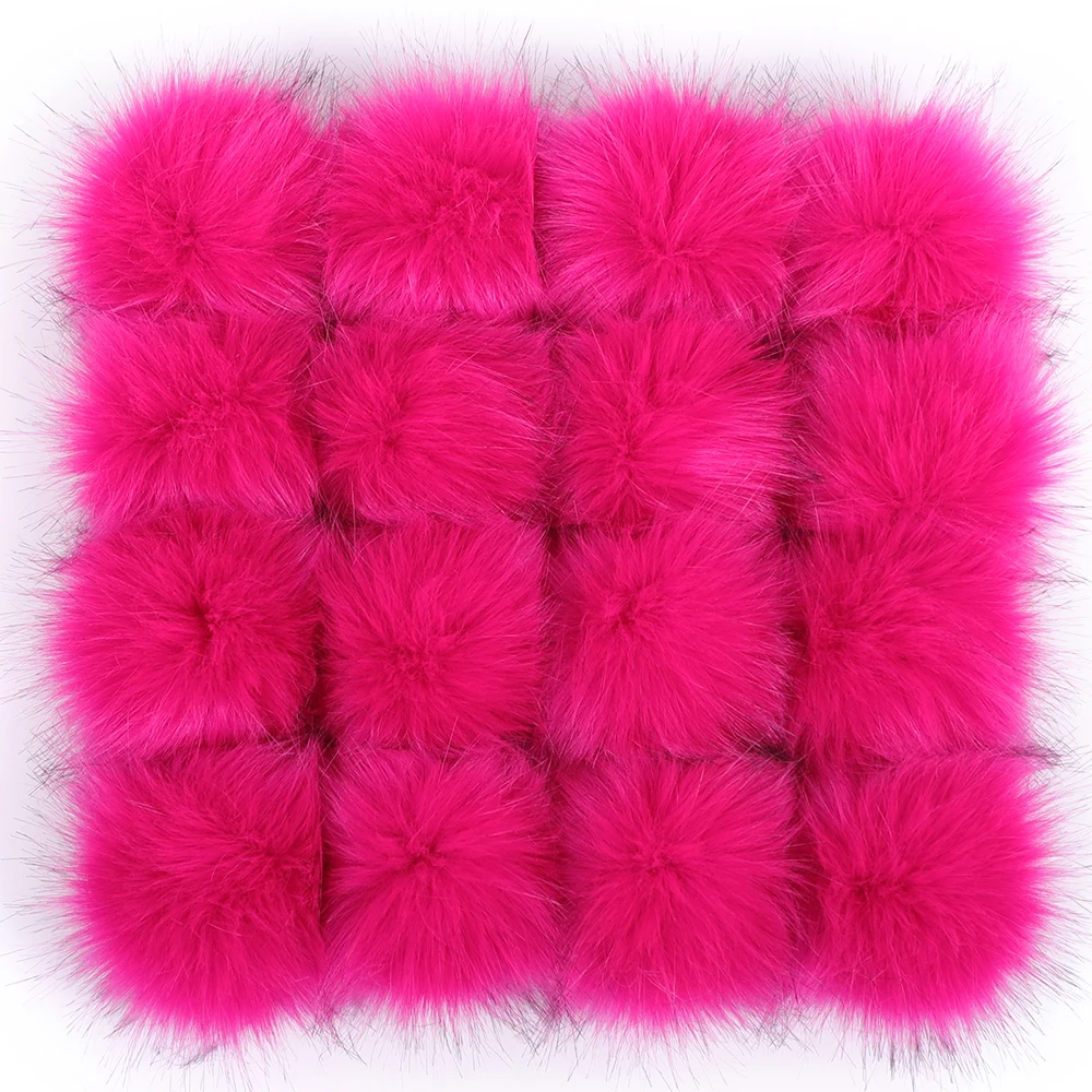 8cm Fake fox fur balls vegan faux fur rabbit fur pom poms for shoes decoration accessories for women