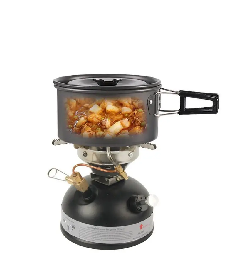 Металлическая газовая плита небольшого размера с ветрозащитным дизайном, плита для приготовления пищи для кемпинга на открытом воздухе