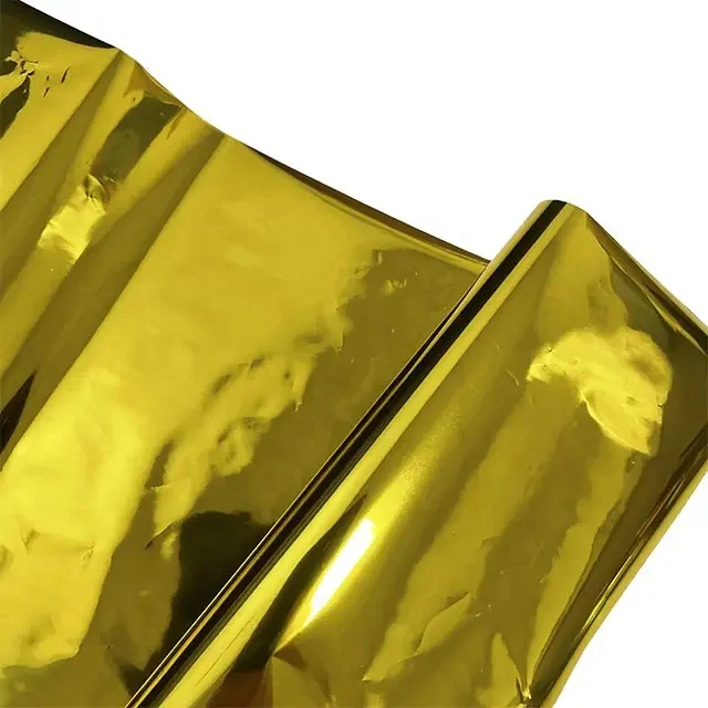 PET 12 microns wet lamination metalized gold film