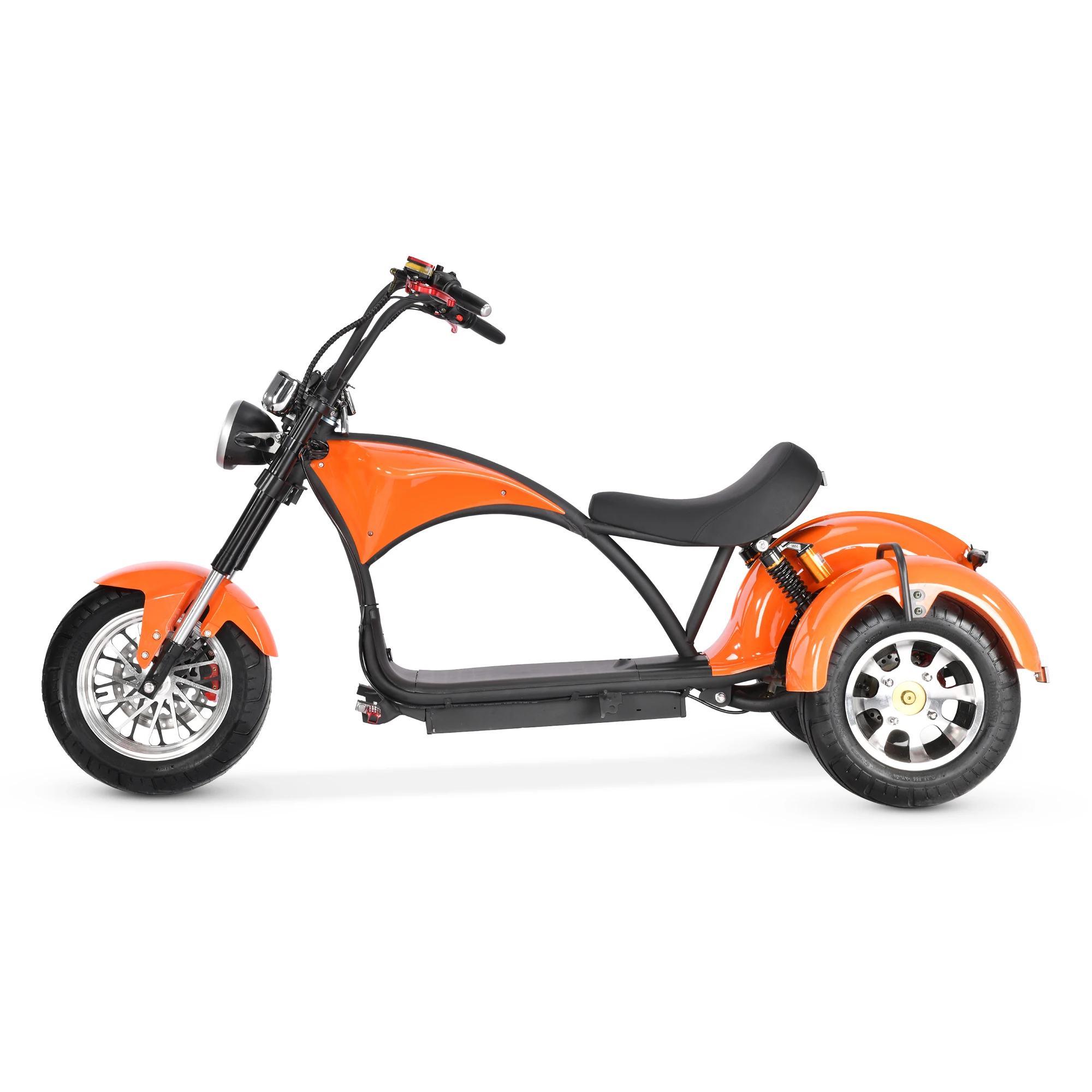 Optional colour 2000W 60V 3-wheel electric motorcycle adult one seat tricycle with lithium battery
