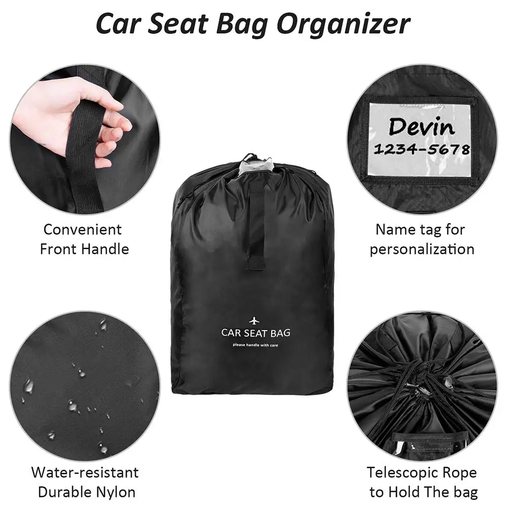 Car Seat Travel Bag for Airplane Gate Check Bag for Air Car Seat Cover Backpack Carrier