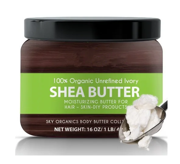 100% organic natural unrefined shea butter moisturizing butter for hair and body cream