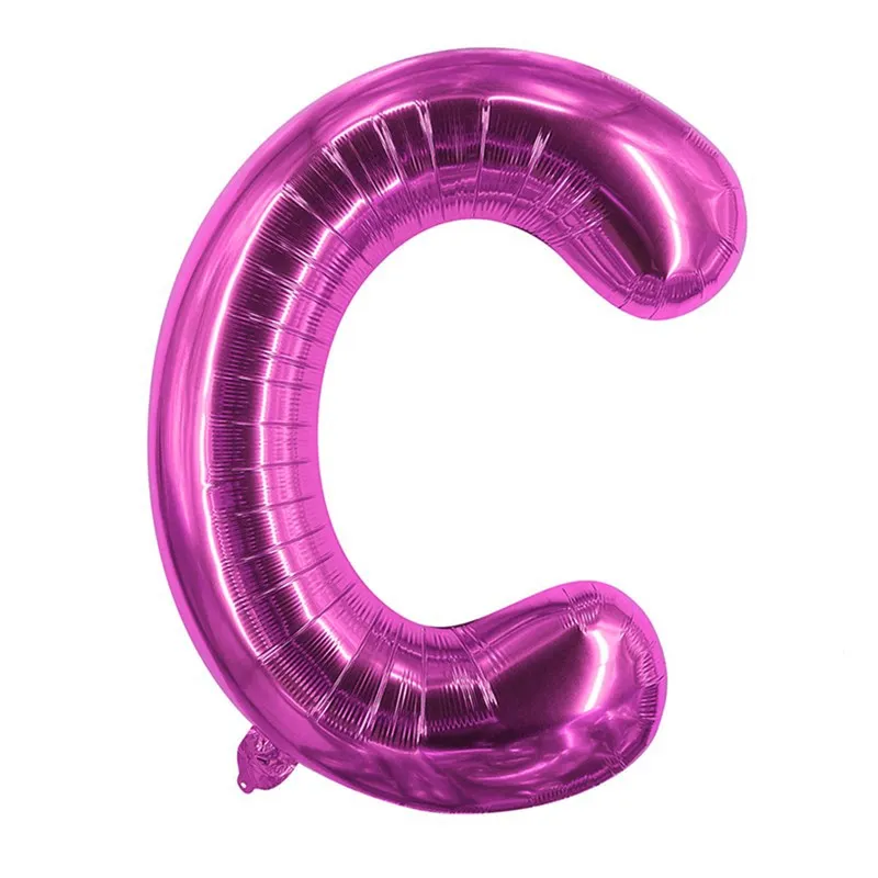 Party Supplies 16 Inch Pink Foil Alphabet Ballons Printed Happy Birthday Letter Balloons