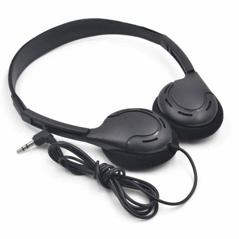 Черные проводные наушники с одной вилкой 3,5 мм, дешевые/головные наушники и авиакомпании, наушники