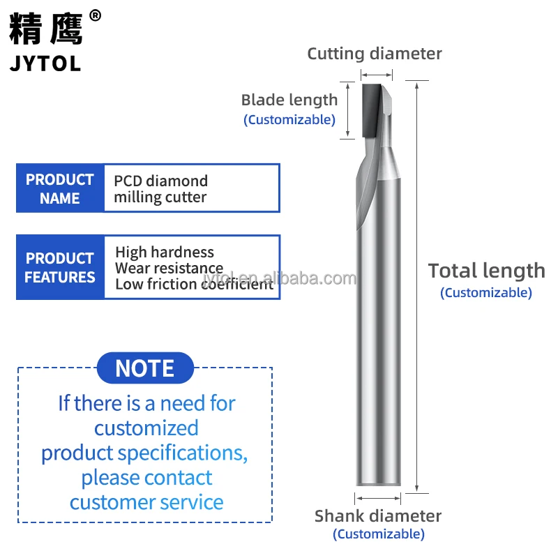 carbon fiber graphite diamond end milling cutter pcd end mill Diamond drill Router bit engraving cutting tool