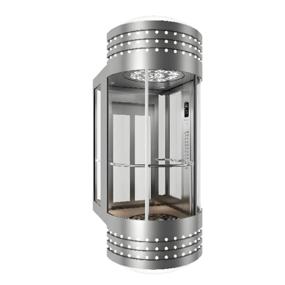 GOTS otis elevator round elevator 360 Panoramic Sightseeing platform circular semicircular elevator