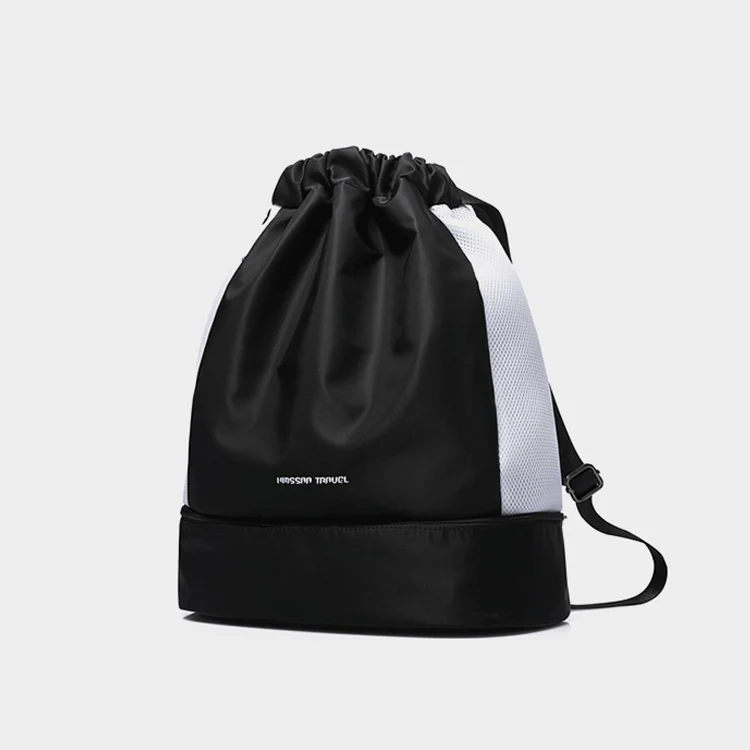 Sport Drawstring Backpack With Shoe Pocket Portable Running Bags For Sport Traveling Hiking Drawstring Backpack Bags