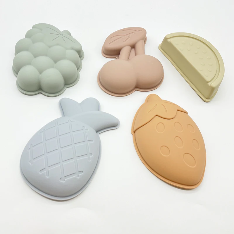 Экологичные мини-игрушки с песком набор силиконовых форм для активного отдыха замком формочкой фруктов океана и животных совместимы любыми формовками пляжа