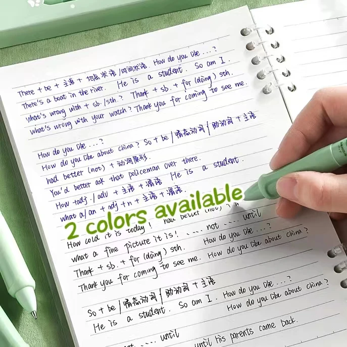 Free sample 0.5mm Fancy Blue Retractable Erasable Gel Ink Pen Set Stationery