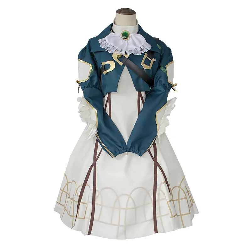 Фиолетовые платья для косплея девушки аниме Evergarden Lolita с плечевым