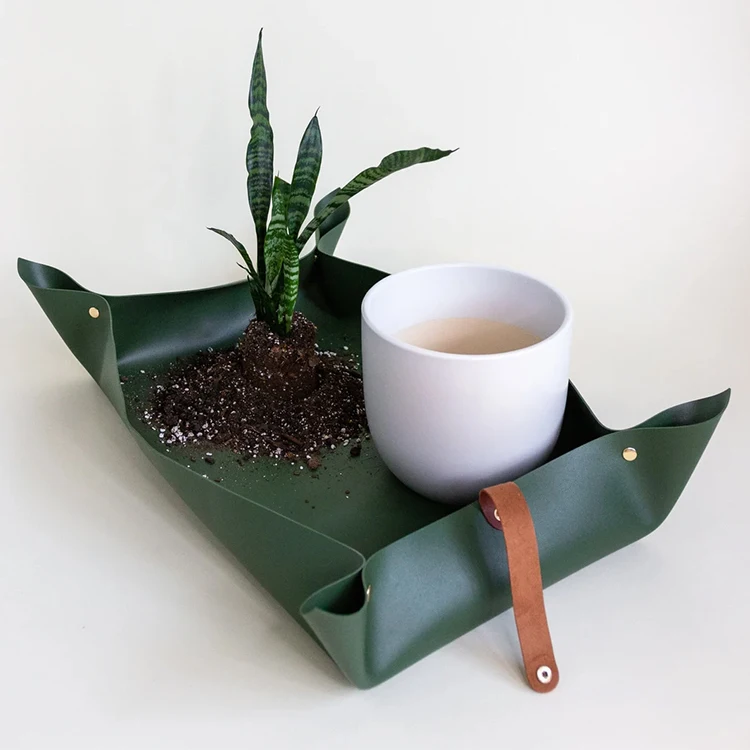Factory Price Waterproof Potting Mat For Repotting Indoor Plants Leather Planting Pad Gardening Repotting Mat