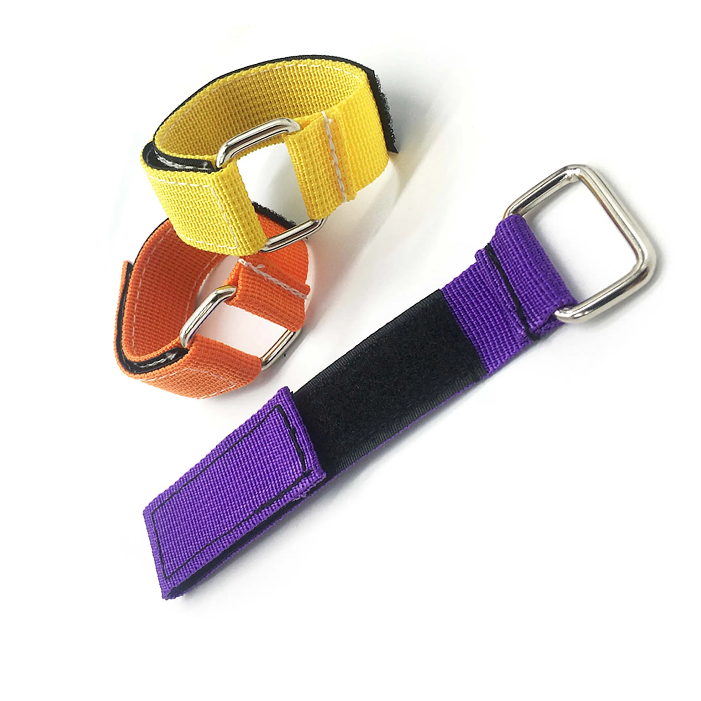 heavy duty Reusable various colors webbing sewing hook and loop fastener tape hook and loop straps with metal buckle