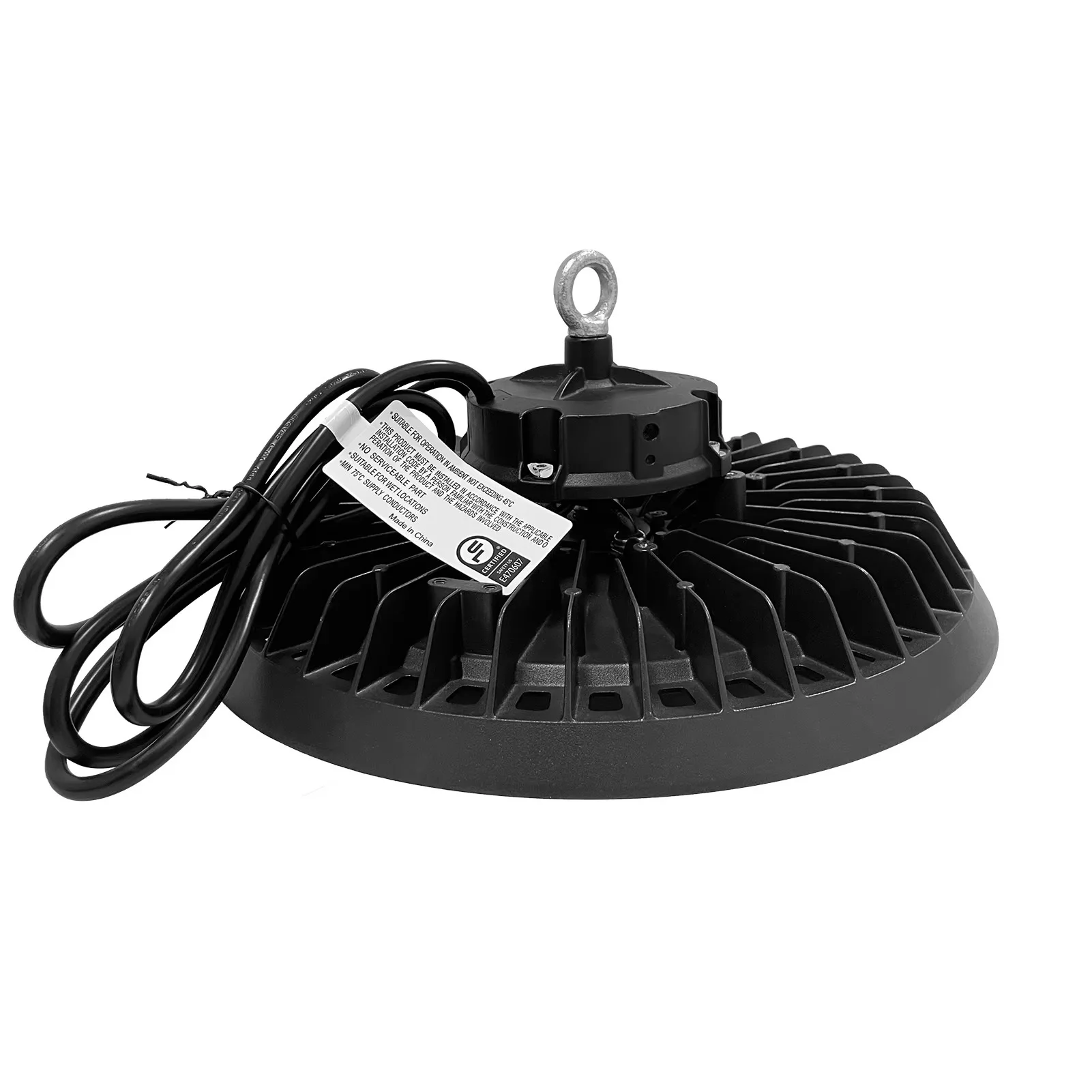 High Lumen 150lm/w Led Ufo High Bay Stock Ip65 Smooth Body Led High Bay Light 200w High Bay Light Fixture