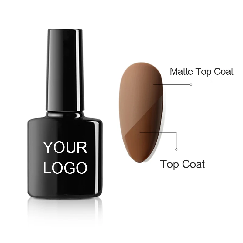 Wholesale Nail Supplies oem Private Label UV No Wipe Matte velvet Color rubber Top Coat Nail Polish Gel