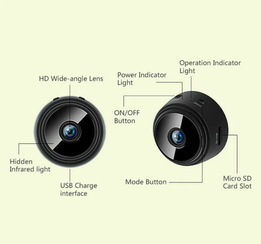 
A9 Webcam 1080p Mini Camera Wireless WiFi IP Network Monitor Security Cam HD 1080P Home Security P2P Camera WiFi Webcam 