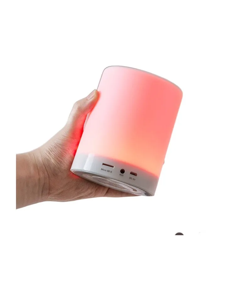 Умный ночник с сенсорным управлением прикроватная лампа беспроводной динамик портативная светодиодная подсветка музыкальный мини-динамик