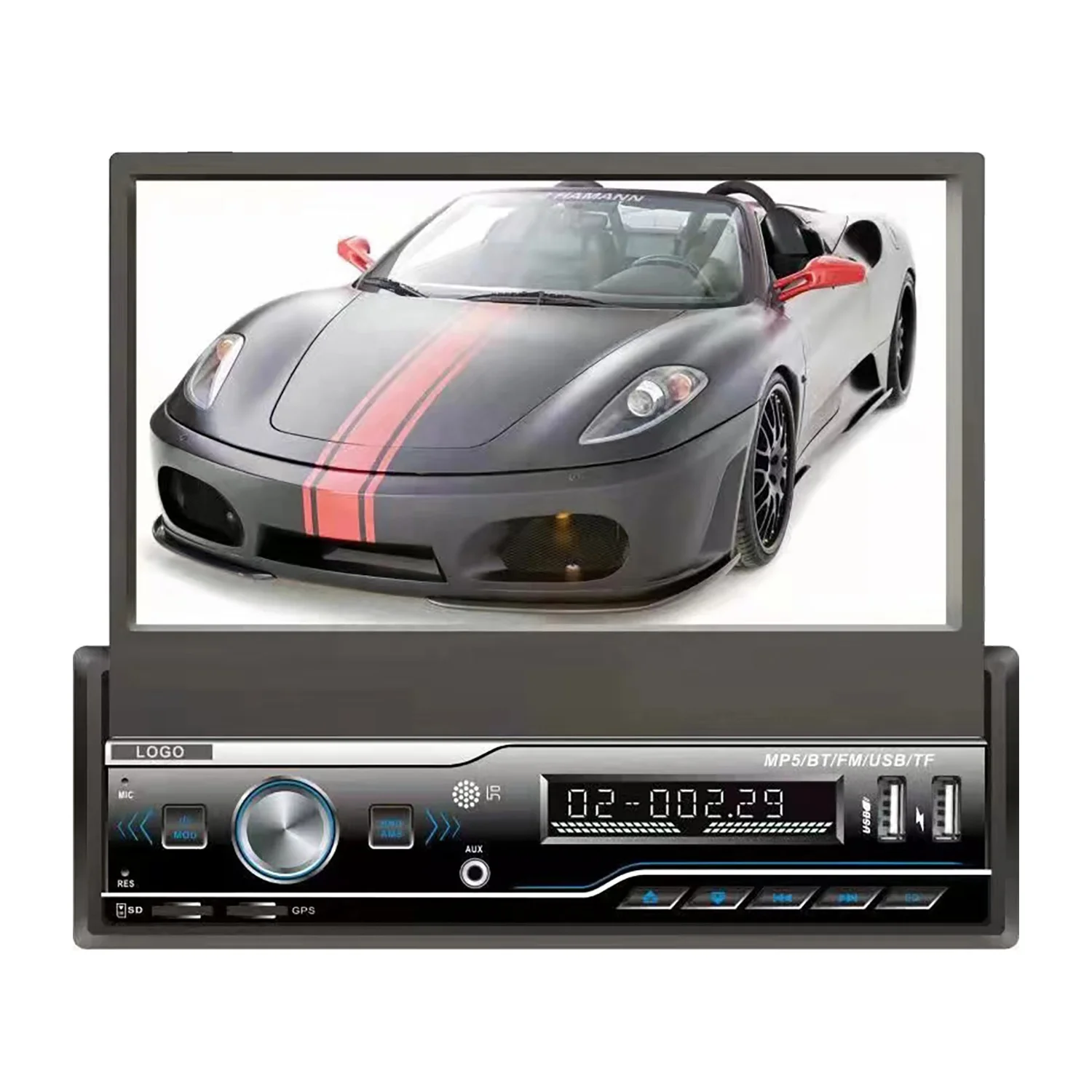 7inch Indash 1 Din Android Touch Screen Car Mp5 Player with Navigation FM Manos Libres Bluetooth Iphone Android Mobile Phone