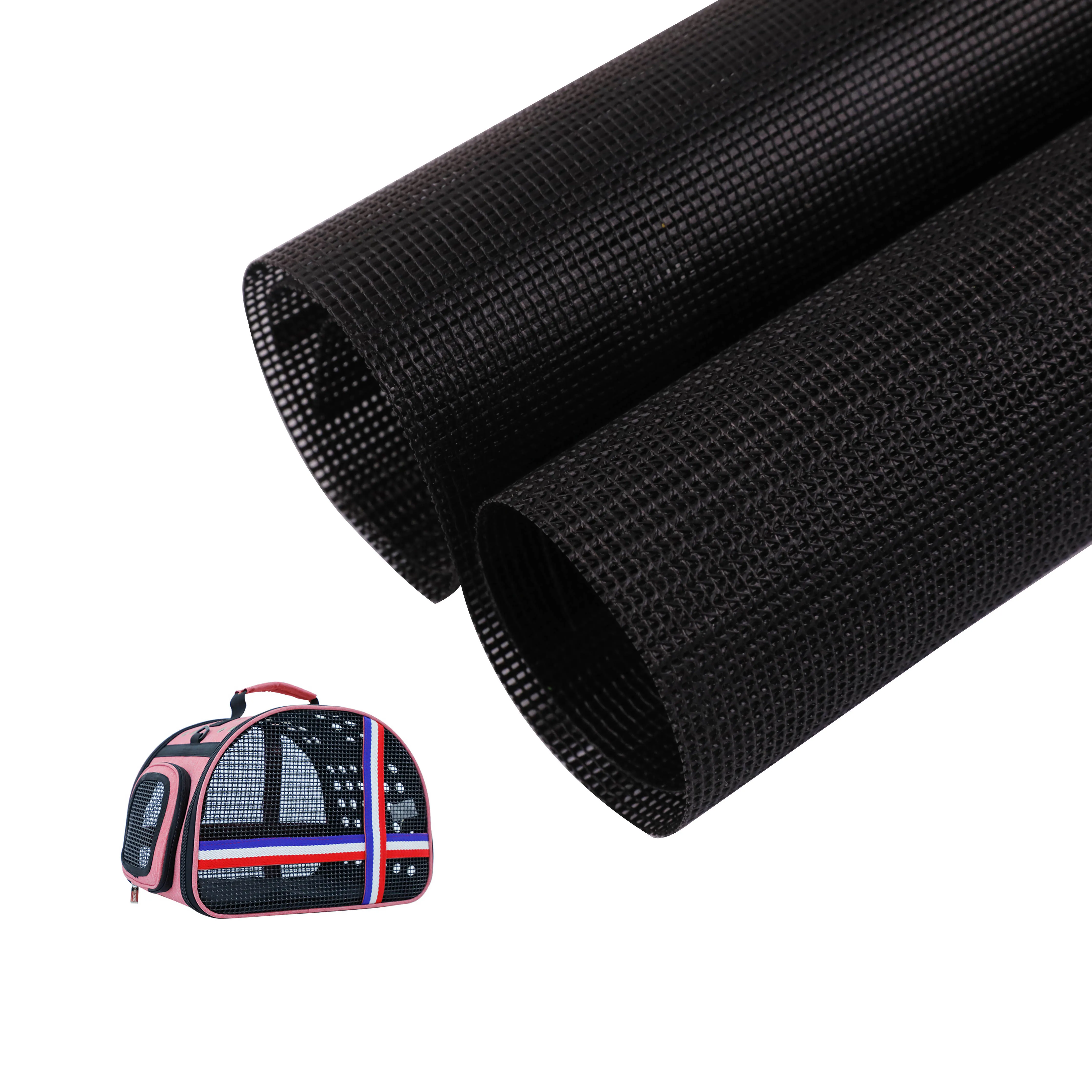 High Tearing PVC Mesh Fabric Reinforced Polyester Coated Pvc Coated Mesh Fabric For Thermal Lamination
