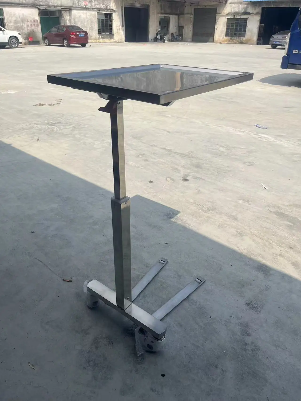 MT MEDICAL B49  304 Stainless Steel Instrument Trolley Stable 2 Layers Medicine 304 SS Trolley Cart