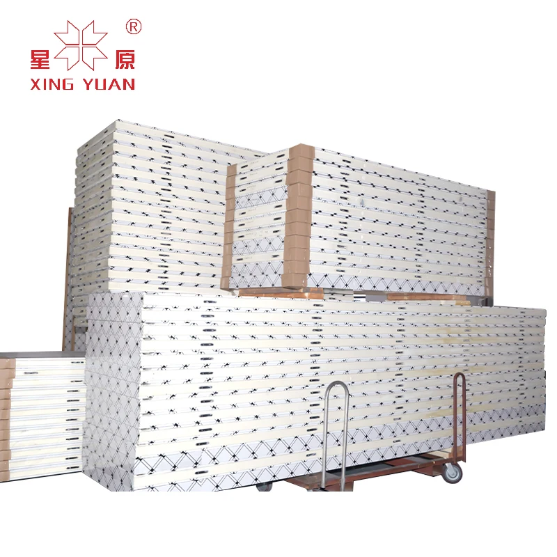 50mm manefacture product Non-slip aluminum plate PU sandwich panel cold chamber walk in chiller