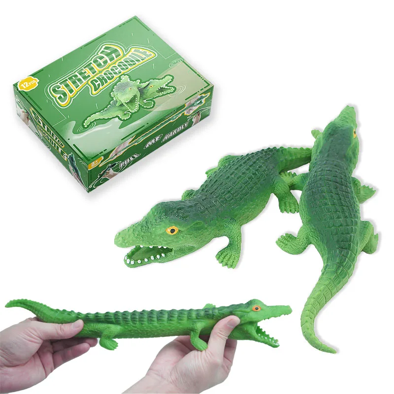 Stretchy Animal Sensory Stress Relief Toys Crocodile Sand Filled Squeeze Stress Toys Alligators Fidget Knead Toy Party Favors