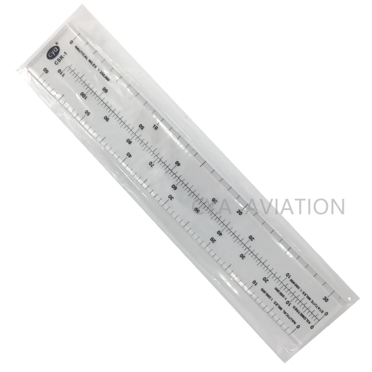 Acrylic Nautical Miles Map Reading Student Scale Ruler for Pilot Students Study Use 1 : 500,000 / 1 : 250,000 CSR-1