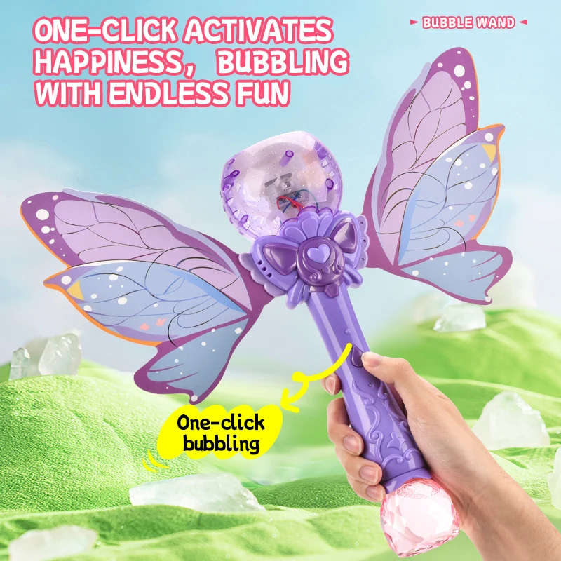 Wholesale Bubble Wand Stick Outdoor Flash Bubble Blower Toys Electric Machine Bubble Gun Toys Wtih Light For Kids