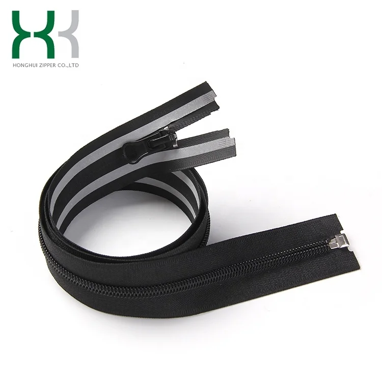 High Quality Customized zipper 7# Long Chain Black Waterproof Plastic Nylon Zipper In Roll For Garment