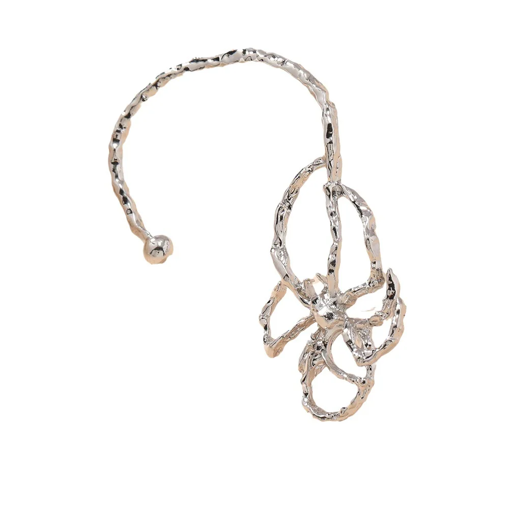 Exaggerated Animal Earrings Punk Cartilage Alloy Ear Clip Metal Spider Claws Zircon Ear Hooks