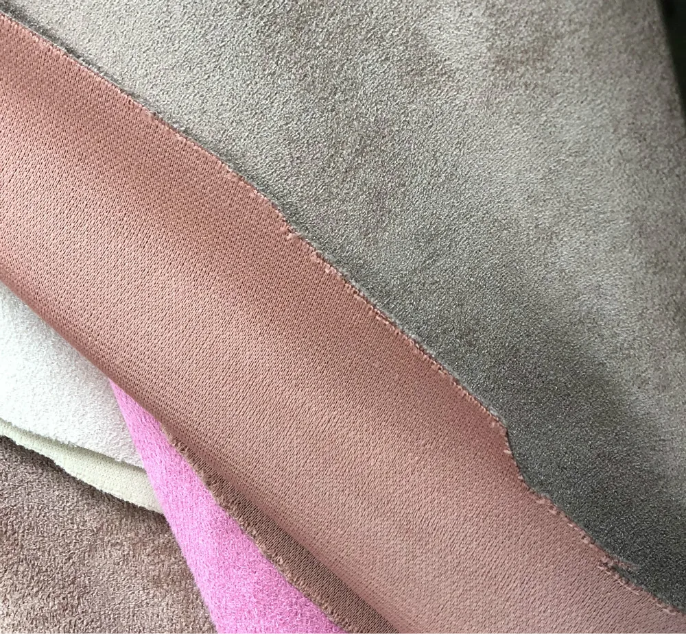 
colorful artificial suede leather fabric for making winter shoe and bag 