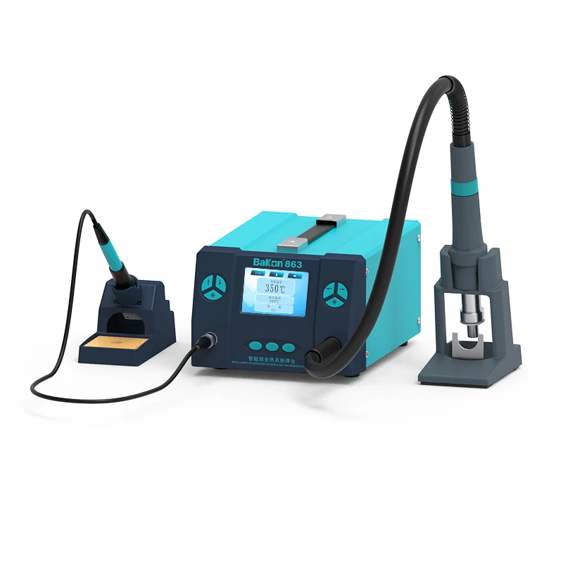Bakon 1000W LCD digital display mobile phone bga diaphragm pump hot air soldering rework station