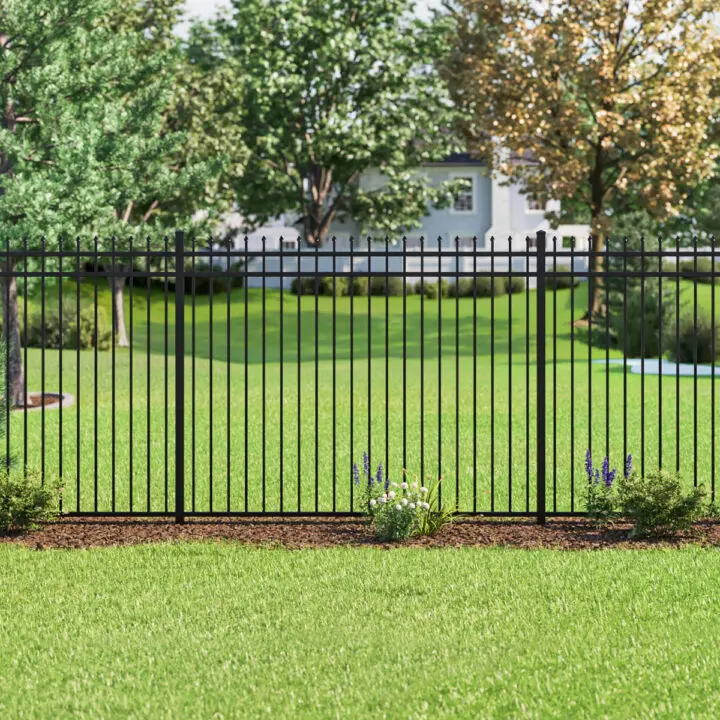 Ornamental metal fence wrought iron panel home garden farm black steel anti rust fence