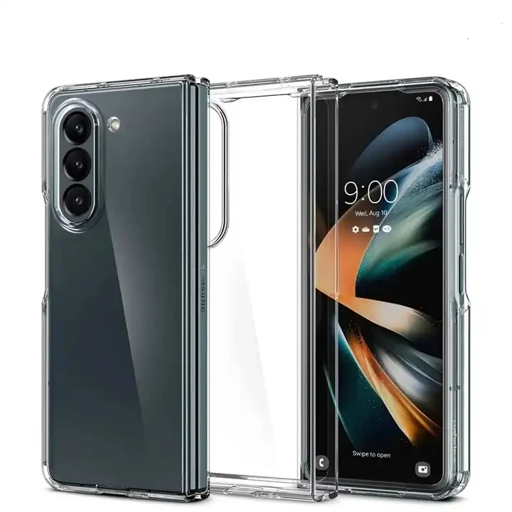 Acrylic PC Clear Case For Samsung Galaxy Z Fold 5 Case Shockproof Transparent Back Cover Fold Flip 4 3 Protective Bumper Case
