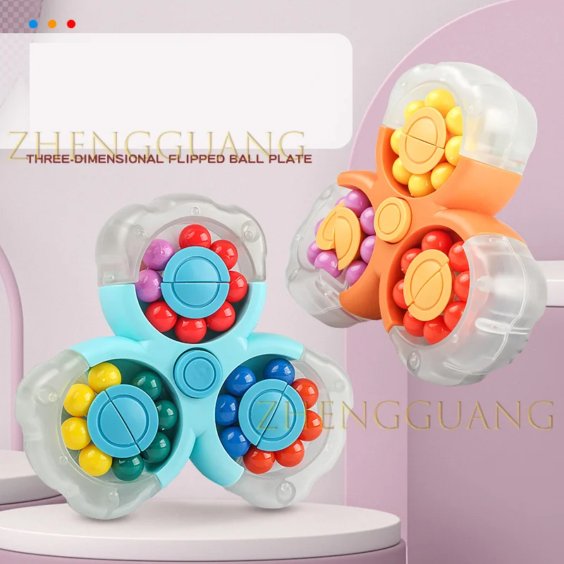 Zhengguang Toys Kids Decompression Toys Magic Cube Games Rotating Magic Beans Fidget Cube With Fingertips