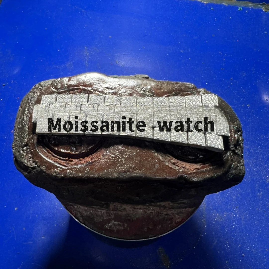 Moissanite watch men quartz mechanical custom logo ice out VVS Hip Hop Bust down 41MM Iced Out Honeycomb Setting watch