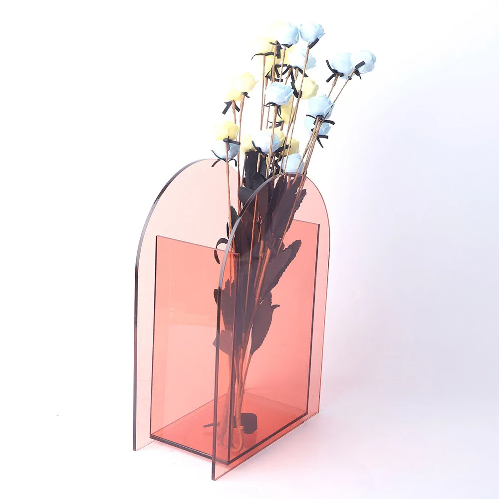 VONVIK Home Decoration Vase Ornaments Flower Box Acrylic Vase